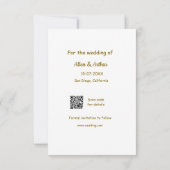 oranje boho save the date QR voeg website naam toe (Achterkant)