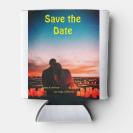 oranje boho Sla de datum op QR voeg website naam f Blikjeskoeler