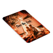 oranje boho Sla de datum op QR voeg website naam f Magneet (Rechterzijde)