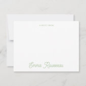 Oranje Boho Spring Wildflower Patroon Script Notitiekaartje (Voorkant)