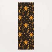 Oranje boho zon en maan Custom Name Yogamat (Achterkant)