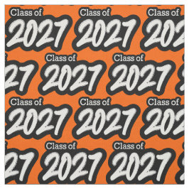 Oranje Bold Brush Klasse van 2027 Stof
