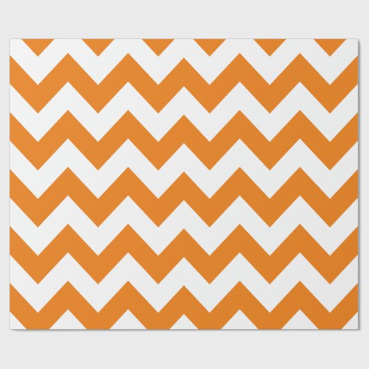 Oranje Bold Chevron Cadeaupapier (Vlak)