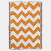 Oranje Bold Chevron Deken (Voorkant Verticaal)