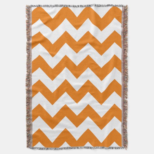 Oranje Bold Chevron Deken (Voorkant Verticaal)