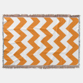 Oranje Bold Chevron Deken (Voorkant)