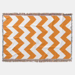 Oranje Bold Chevron Deken