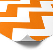 Oranje Bold Chevron Poster (Hoek)