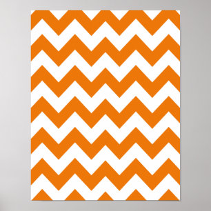 Oranje Bold Chevron Poster