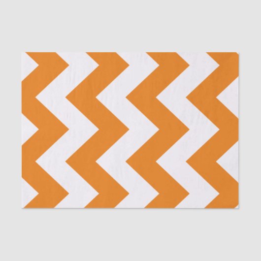 Oranje Bold Mod Chevron Tissuepapier (Voorkant)