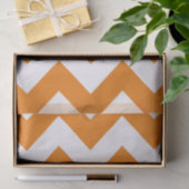 Oranje Bold Mod Chevron Tissuepapier (Geschenk)
