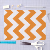 Oranje Bold Mod Chevron Tissuepapier (Craft)