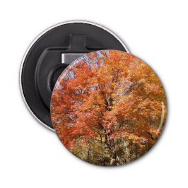 Oranje bomen button flesopener