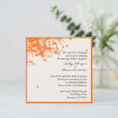 Oranje bomen en vogels kaart (Staand voorkant)