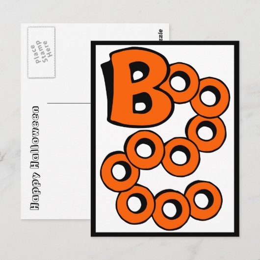 Oranje Boo Briefkaart (Voorkant / Achterkant)