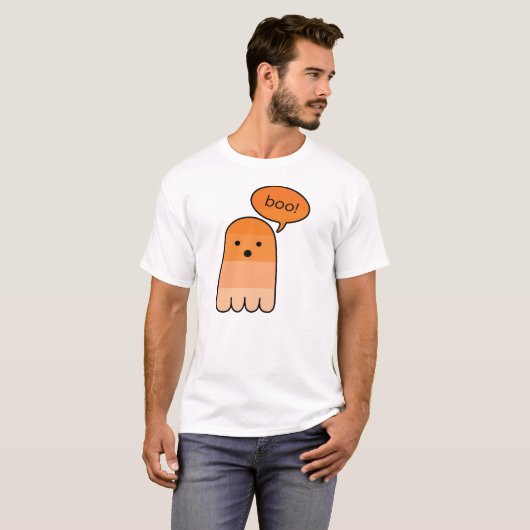 Oranje Boo Ghost T-shirt (Voorkant volledig)