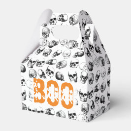 Oranje Boo Halloween Spooky Skull Patroon Bedankdoosjes