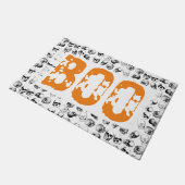 Oranje Boo Halloween Spooky Skull Patroon Deurmat (Schuin)