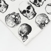 Oranje Boo Halloween Spooky Skull Patroon Fleece Deken (Hoek)