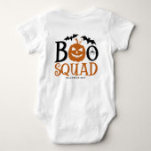 Oranje Boo Squad Spooky Lettering Halloween Romper (Achterkant)