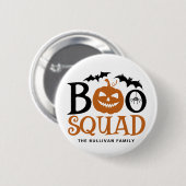 Oranje Boo Squad Spooky Lettering Halloween Ronde Button 5,7 Cm (Voorkant /achterkant)