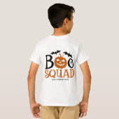 Oranje Boo Squad Spooky Lettering Halloween T-shirt (Achterkant volledig)