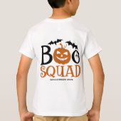 Oranje Boo Squad Spooky Lettering Halloween T-shirt (Achterkant)