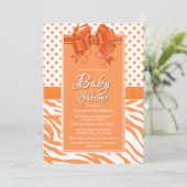 Oranje boog Baby shower Kaart (Staand voorkant)