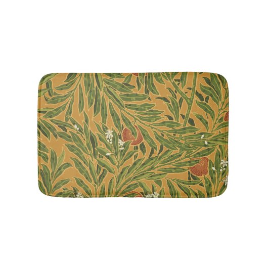 Oranje boom  behangpatroon Art Nouveau Badmat (Voorkant)