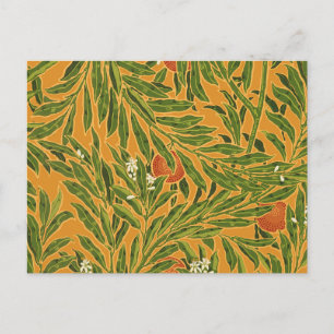 Oranje boom  behangpatroon Art Nouveau Briefkaart