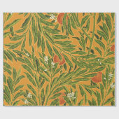 Oranje boom  behangpatroon Art Nouveau Cadeaupapier (Vlak)