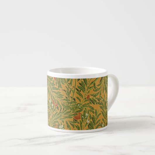Oranje boom  behangpatroon Art Nouveau Espresso Kop (Voorkant rechts)