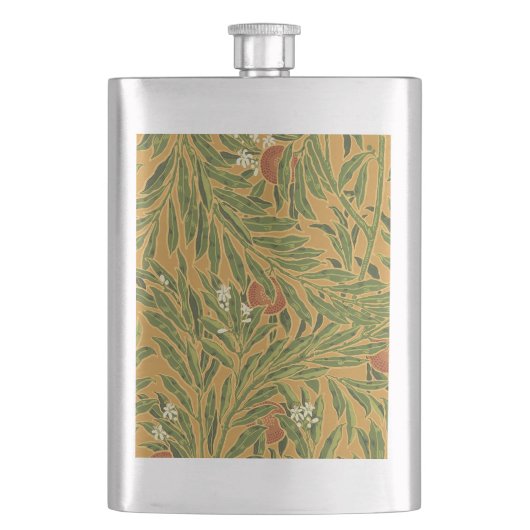 Oranje boom  behangpatroon Art Nouveau Flacon (Voorkant)