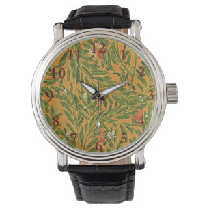 Oranje boom  behangpatroon Art Nouveau Horloge