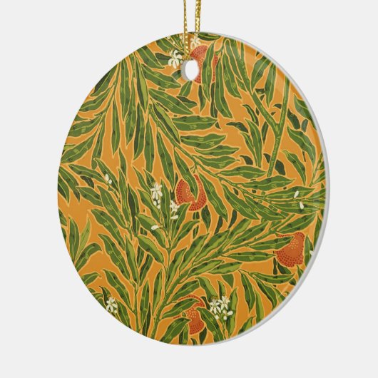 Oranje boom  behangpatroon Art Nouveau Keramisch Ornament (Links)