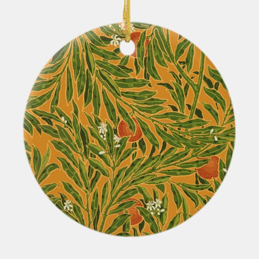 Oranje boom behangpatroon Art Nouveau Keramisch Ornament (Achterkant)
