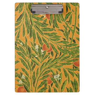 Oranje boom behangpatroon Art Nouveau Klembord