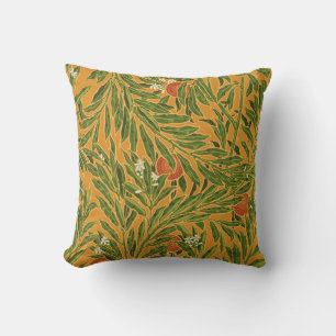 Oranje boom behangpatroon Art Nouveau Kussen