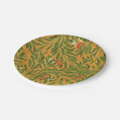 Oranje boom  behangpatroon Art Nouveau Papieren Bordje (Gekanteld)