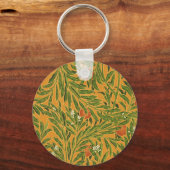 Oranje boom behangpatroon Art Nouveau Sleutelhanger (Voorkant)