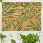 Oranje boom  behangpatroon Art Nouveau Theedoek (Gevouwen)