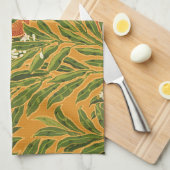 Oranje boom  behangpatroon Art Nouveau Theedoek (Quarter Fold)