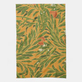 Oranje boom  behangpatroon Art Nouveau Theedoek (Verticaal)