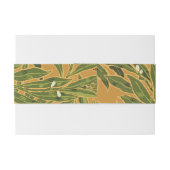 Oranje boom behangpatroon Art Nouveau Uitnodigingen Wikkel (Achterkant Voorbeeld)