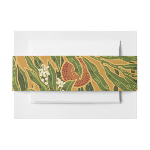 Oranje boom behangpatroon Art Nouveau Uitnodigingen Wikkel