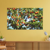 Oranje boom canvas afdruk (Insitu (Woonkamer))