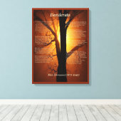 Oranje boom canvas afdruk (Insitu (Houten vloer))