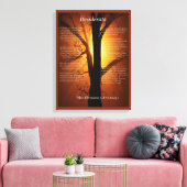 Oranje boom canvas afdruk (Insitu (Woonkamer))