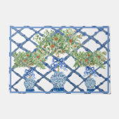 Oranje boom Chinoiserie Ginger Jar Topiary Deurmat (Voorkant)
