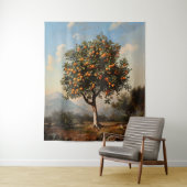  Oranje Boom Landschapsschilderkunst Wandkleed (In situ)